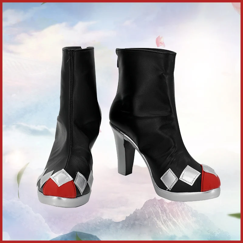 Azur Lane Ulrich von Hutten High Heels Shoes Boots Halloween Christmas Costumes Accessories Footwear for Adult COS Custome Size