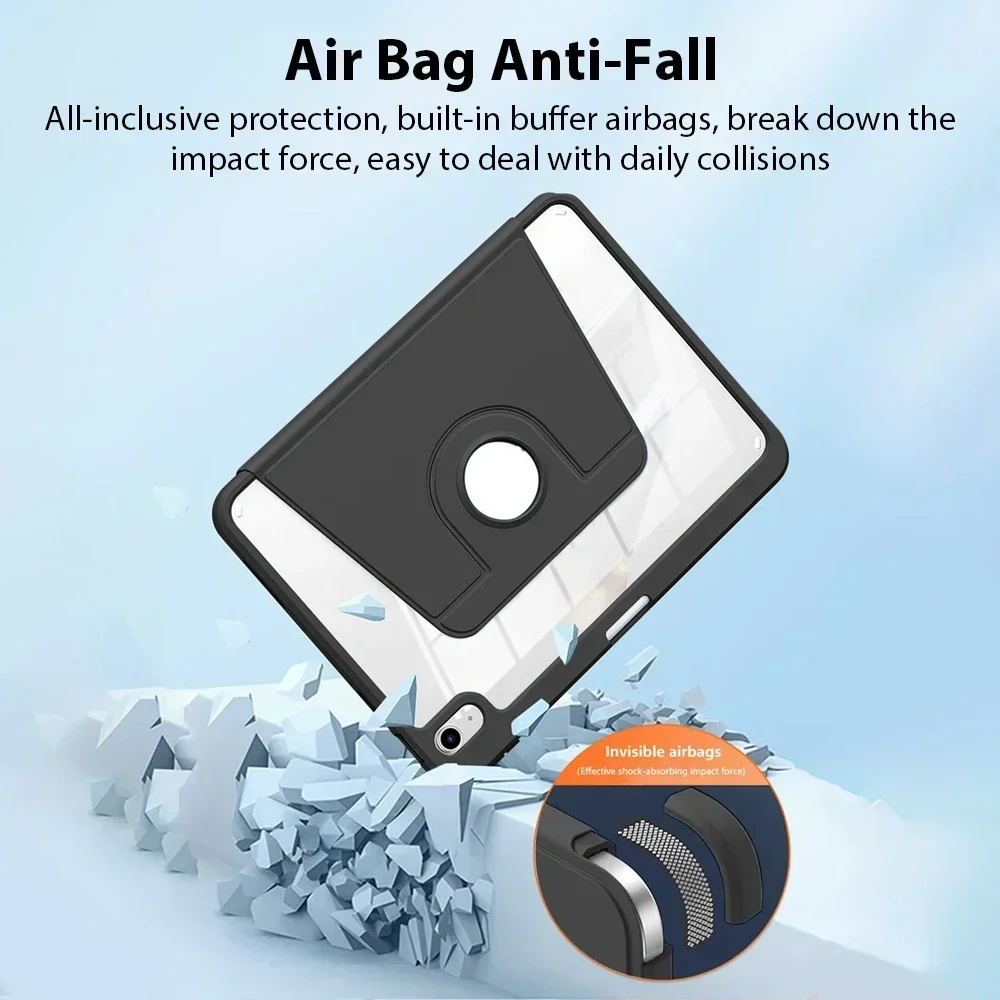 360° Rotation Case For iPad Pro 12.9 6th 11 4th 2022 10th Generation Funda For Ipad Air 5 4 3 7th 8th 9th 10.2 Mini 6 10.5 Cover