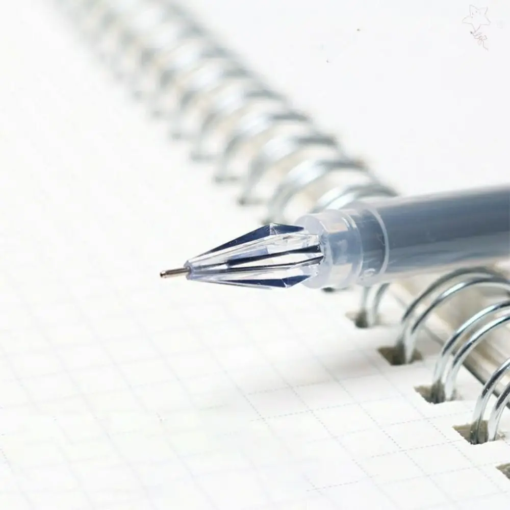 10PCS/Set Quick-drying Gel Pen Press Type 0.38mm Diamond Tip Neutral Pen Black/Blue/Red Ink Ballpoint Pen Student Test