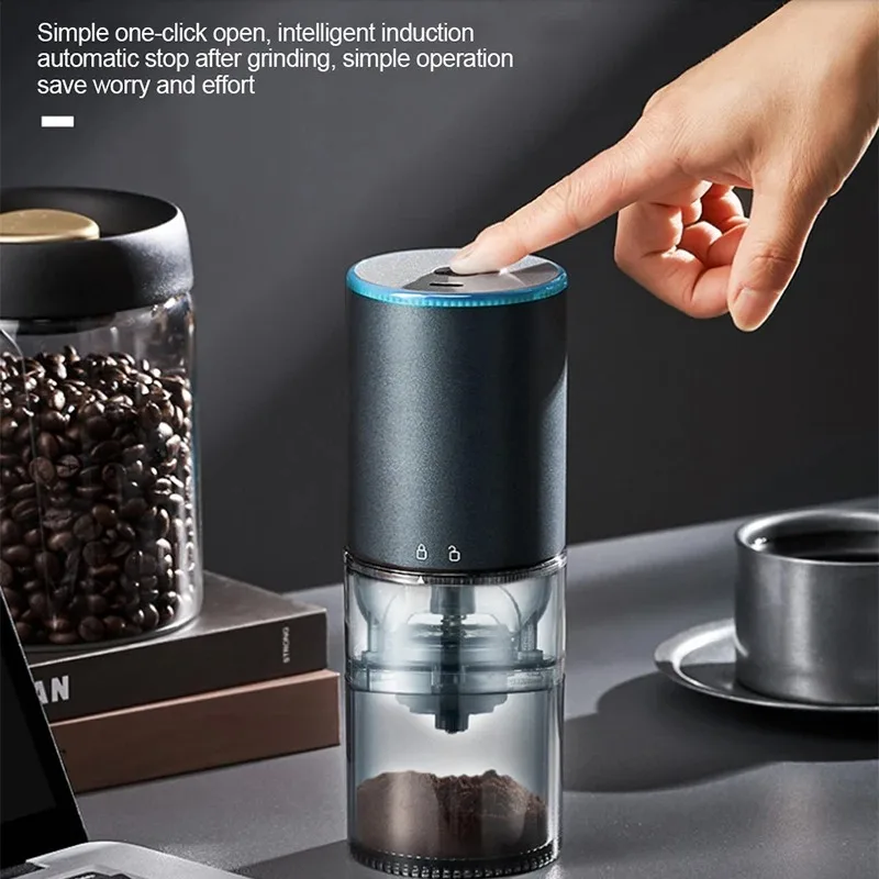 Electric Coffee Grinder Type-C Charging Portable Automatic Coffee Beans Grinder Machine Ceramic/Stainless Steel Grinding Core