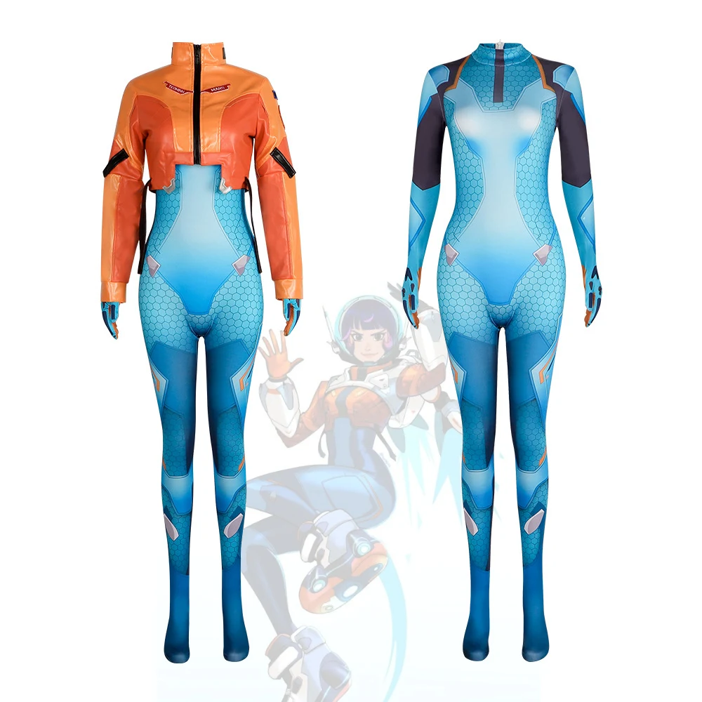 

Overwatch Juno Cosplay Costume Martian Explorer Teominh Outfit Women’s Bodysuit Jacket Set Halloween Carnival Party Uniorm