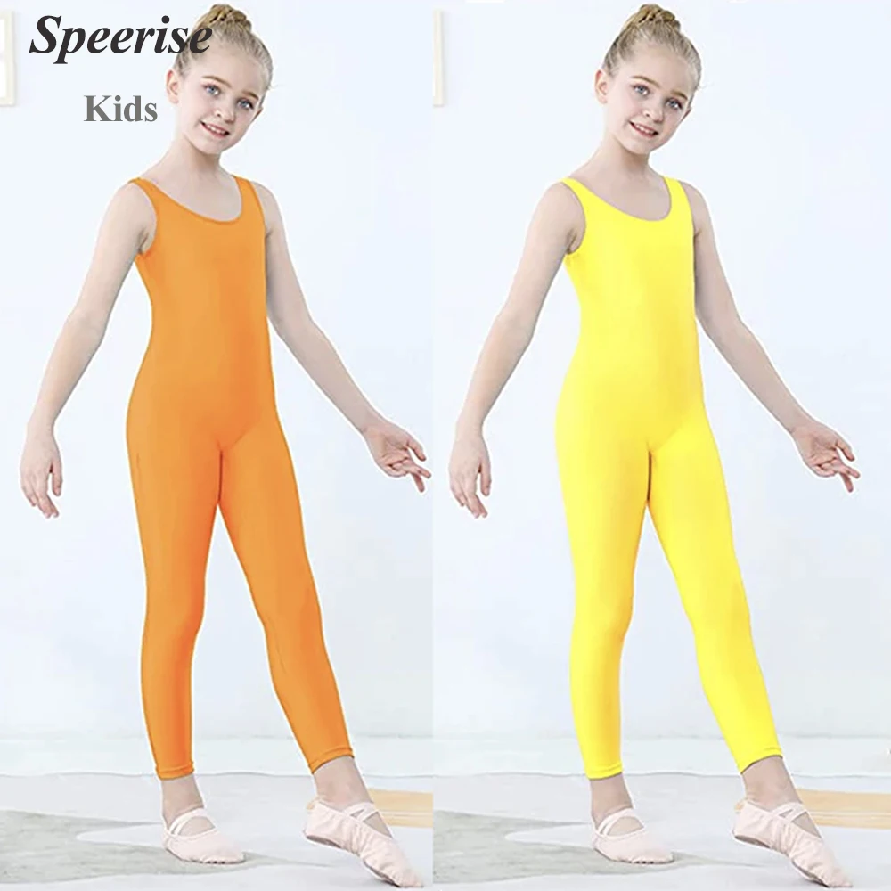 

Kid Sleeveless Spandex Dance Ballet Tank Unitards Full Body Bodysuit for Girl Jumpsuit Scoop Neck Dance Costumes Gymnastics suit