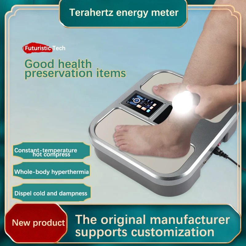 Upgrade Terahertz Fußmassage Drahtlose Edelstahl P90 Terahertz Fuß Spa Massage Ganzkörper Gesundheit Verbesserung Fußgerät