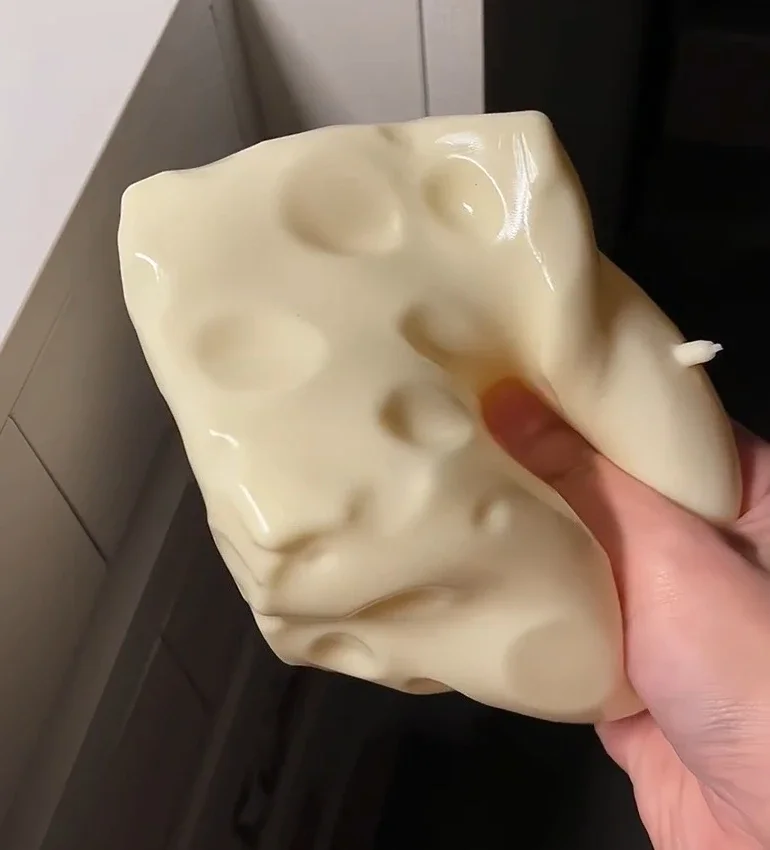 Echtes Vaseline-gefülltes Riesen-Käse-Squishy-Spielzeug 1-3 Stück Weicher Quetsch-Stressabbau-Ball Niedliche Käseform Langsam Rückfedernder Fidget-Ball – Detail 10