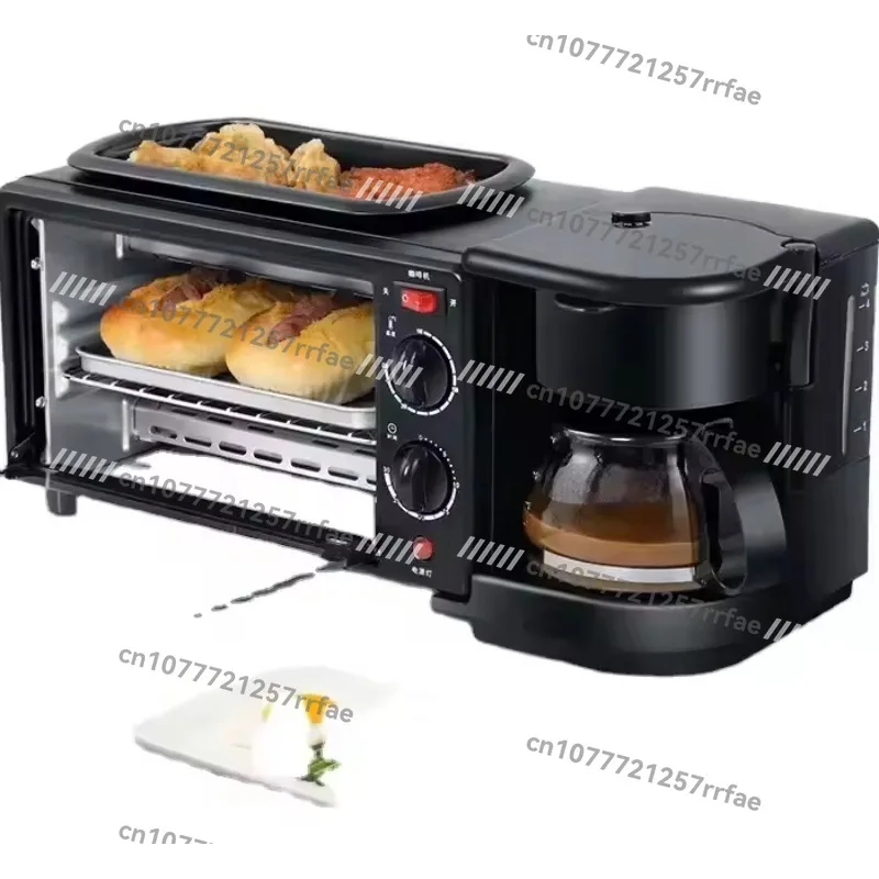 2025 new hot-selling 3-in-1 breakfast machine, microwave oven 3-in-1 breakfast station, oven, coffee machine and frying pan