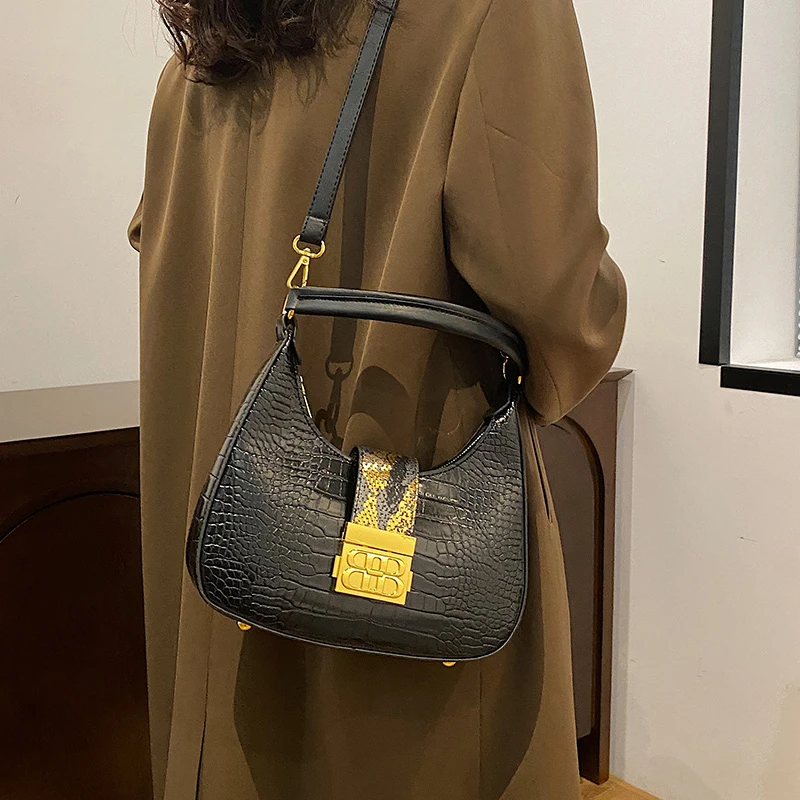 Luxury Alligator Bobos Bag Designer Women Handbag Shinny Rhinestone Shoulder Crossbody Bag Evening Party Bucket Purse 2022