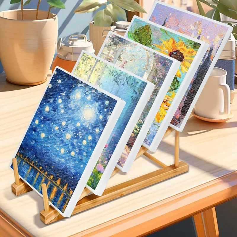 小型アート乾燥ラック、アート収納ラック、5層ペイントディスプレイラック、キャンバスボード用収納スタンド、絵画キャンバス用-a51m