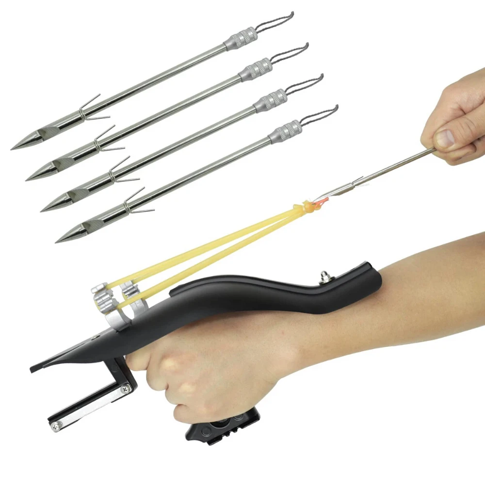 Dardos de Pesca de Acero Inoxidable Plateado, Punta de Flecha para Caza, Accesorios de Pesca y Caza al Aire Libre