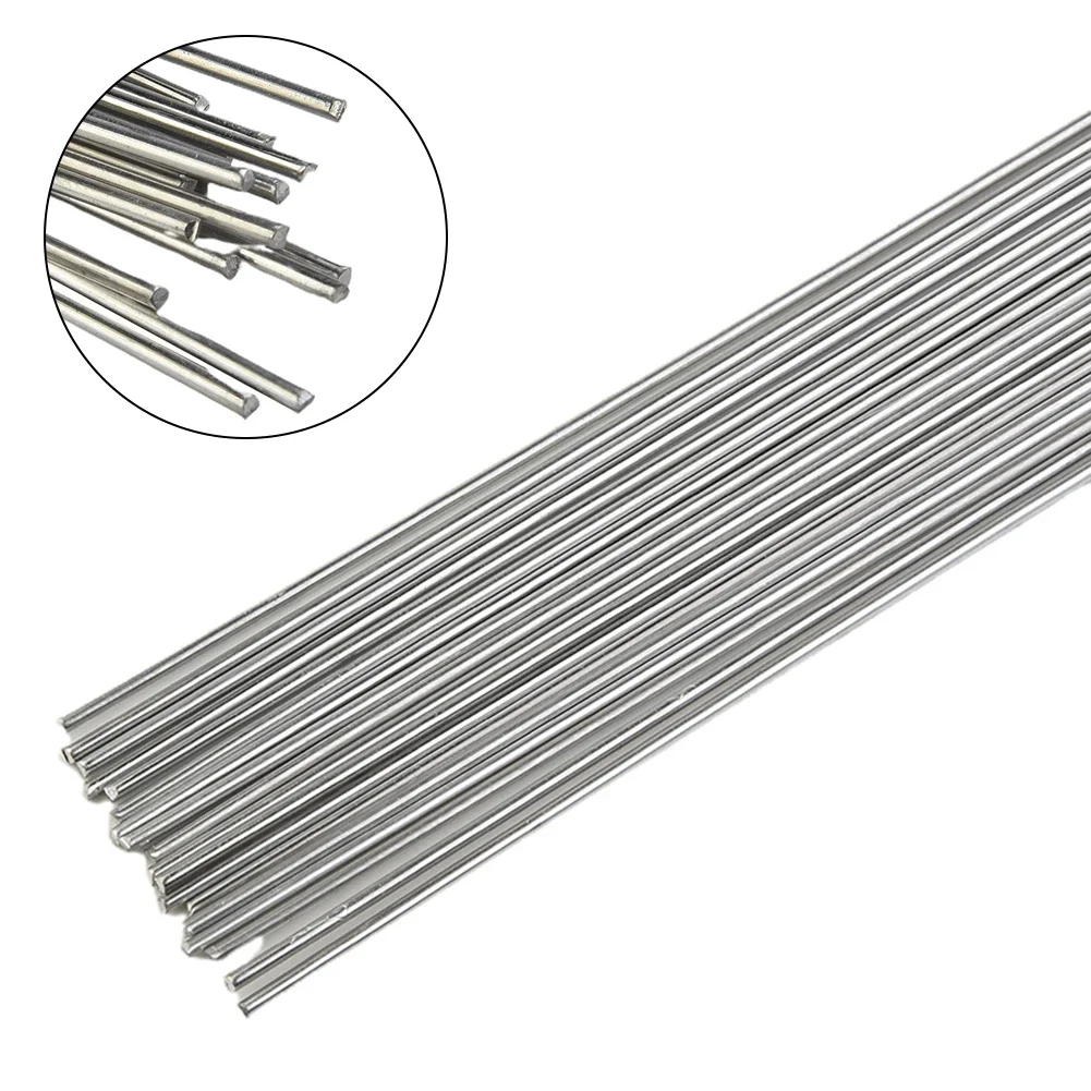 20pcs Low-Temperature Easy Melt Aluminum Welding Rods Weld Bars Cored Wire Rod Solder Tin Flux For Soldering 33cmx1.6mm Set