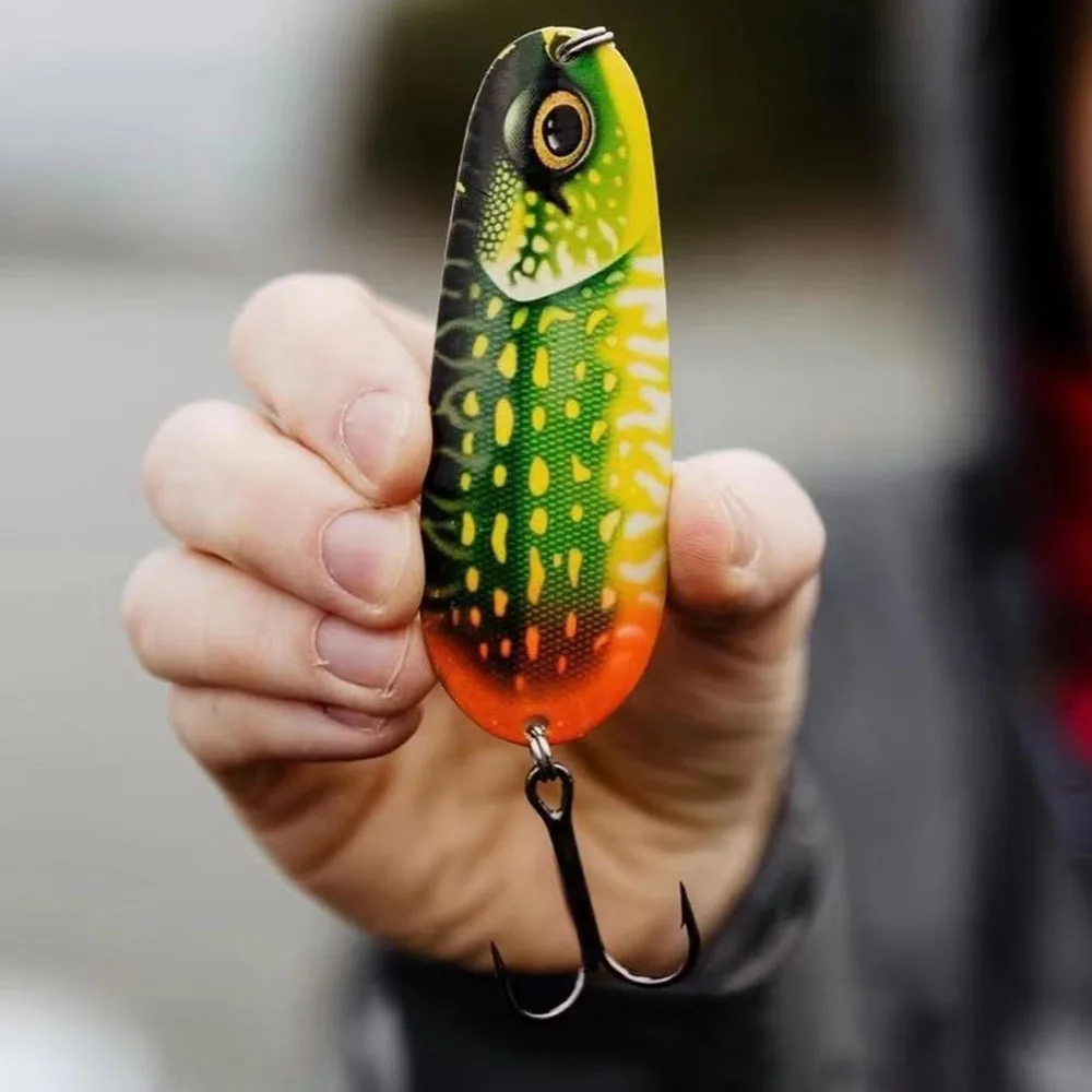 Metal Toby Spoon Lure 8.5cm11g VIB Sequin Paillette Winter Ice Fishing Canberra Killer Tasmanian Salmon Pike Walleye Bass Bait