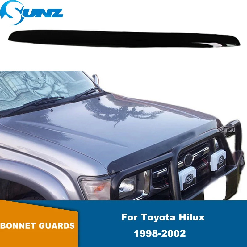 

Acrylic Car Bonnet Protector For Toyota Hilux 1998 1999 2000 2001 2002 Hood Deflector Bug Shield Tinted Guard accessories SUNZ