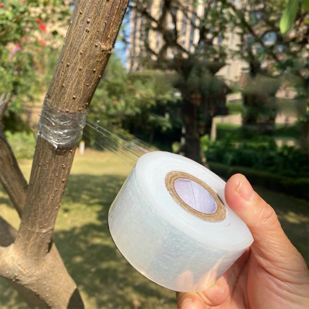 

4pcs 4 Rolls Plant Grafting Film Transparent Stretchable Pvc Tape For Tree Repair Gardening Tool Seedling Protection Waterproof
