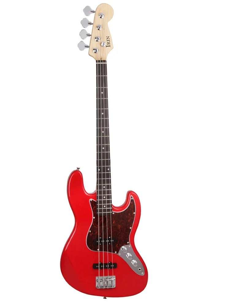 IRIN 4 Strings Red Electric Bass Guitar A Must Have Plucked Instrument for Modern Music Jazz Bands Electric Bass Guitar