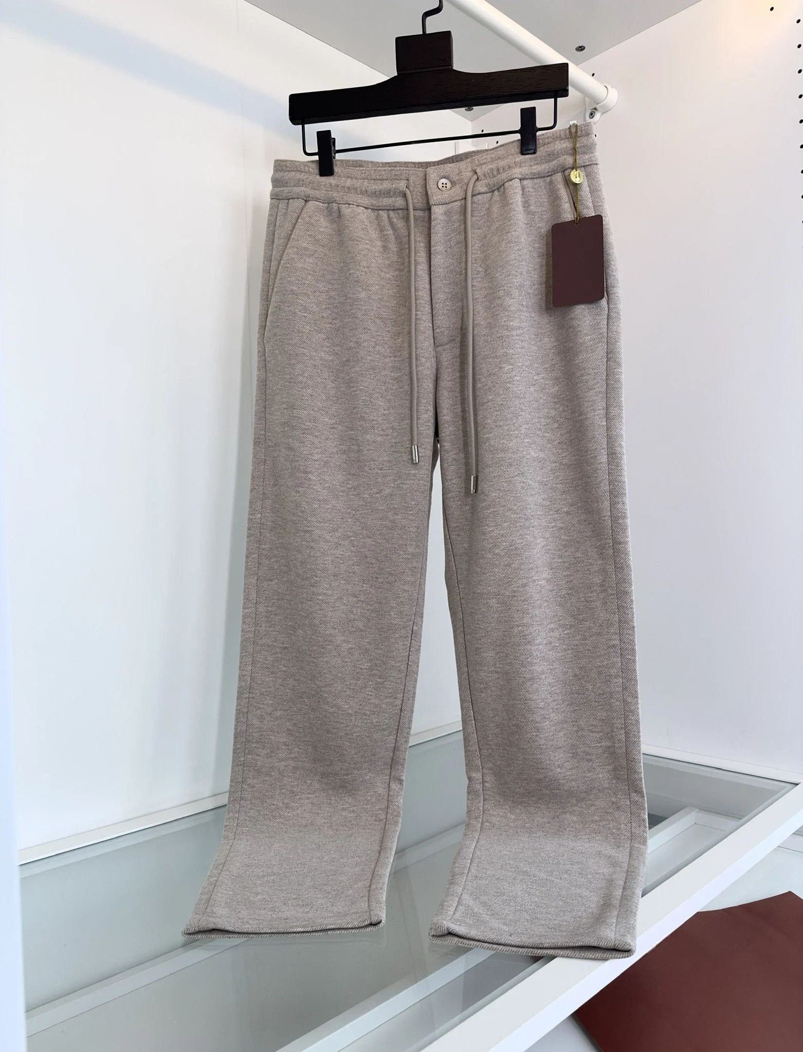 

LP old Italian 25aw wool-blend elastic waist straight slacks