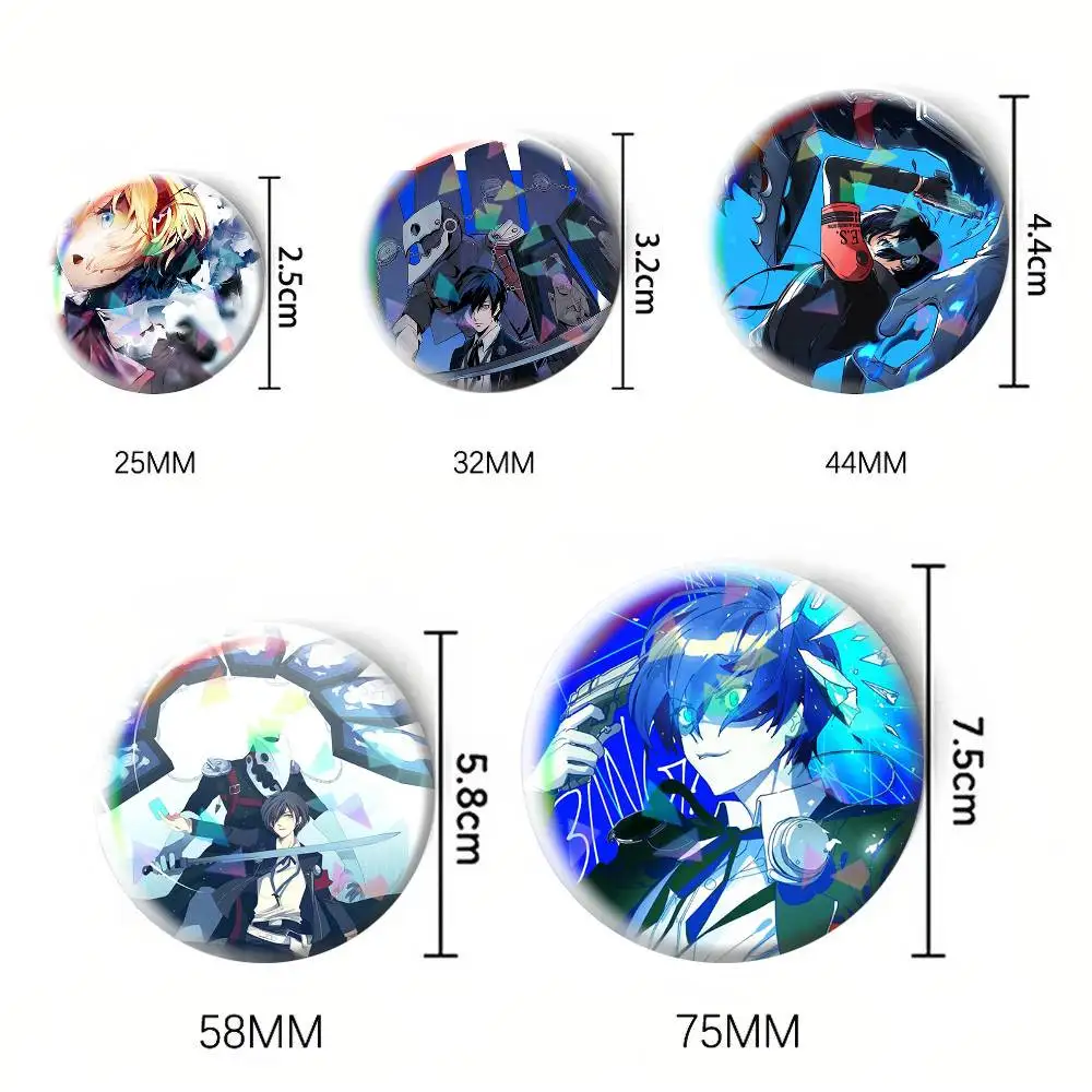 Makoto - Persona 3 Aigis P3 75mm 44mm 25mm Brooch Backpack Hat Pins Accessories Toys Badge