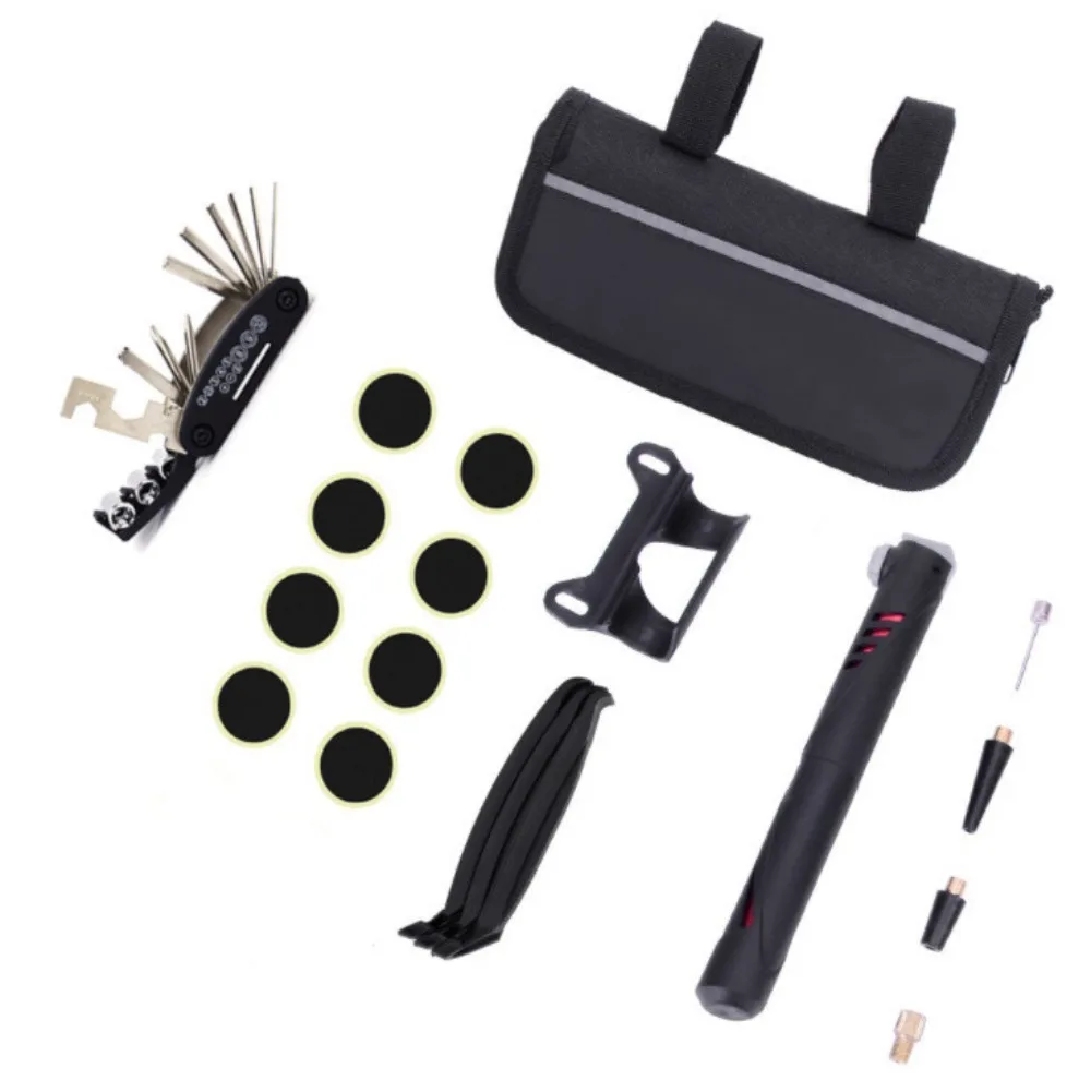Bicycle Combination Tool Multi-function Tool Repair Tool Tire Repair Set Mini Gas Cylinder Riding Accessories
