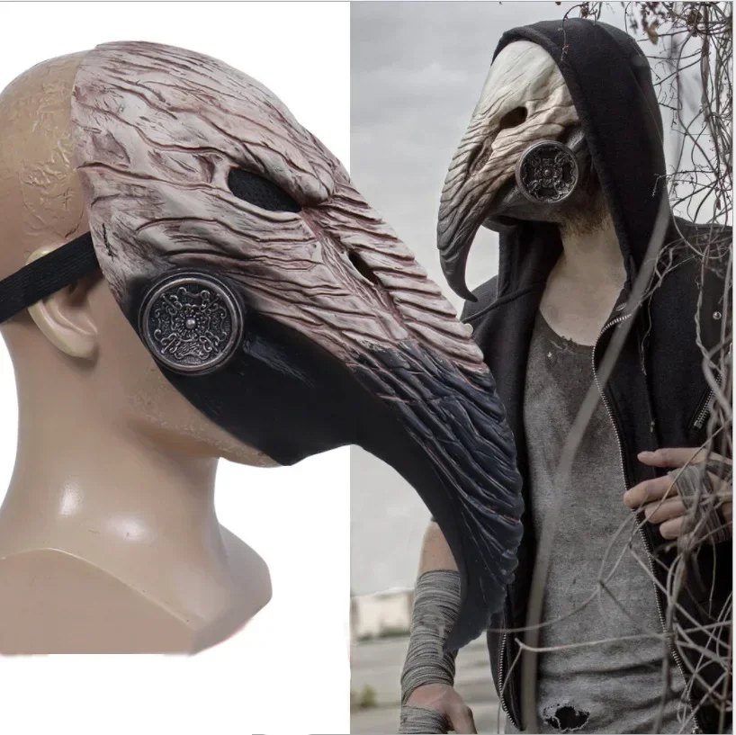 

Masque intégral en latex Horror, Steampunk, Pest Dokter Masker, Grappig Dier Lange, Neus Vogel, Snavel, Halloween, Enge
