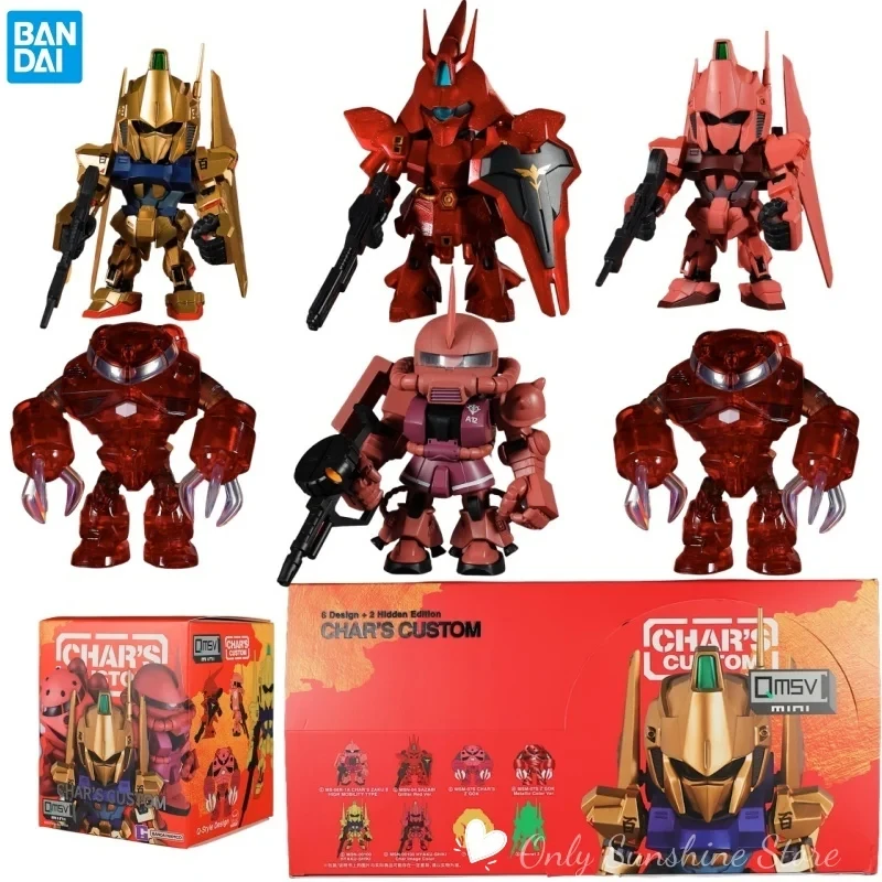 

Qmsv Mini Char Sazabi Gundam Ручная мобильная игрушка-воин Модная глухая коробка Анимационный орнамент Коллекционный подарок