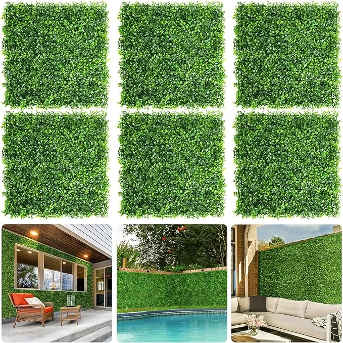 

Artificial Grass Wall Panel 25.4 x 25.4 cm Green Wall Decoration Green Wall,Hedge Potting Wall Panel For Indoor Outdoor Garden