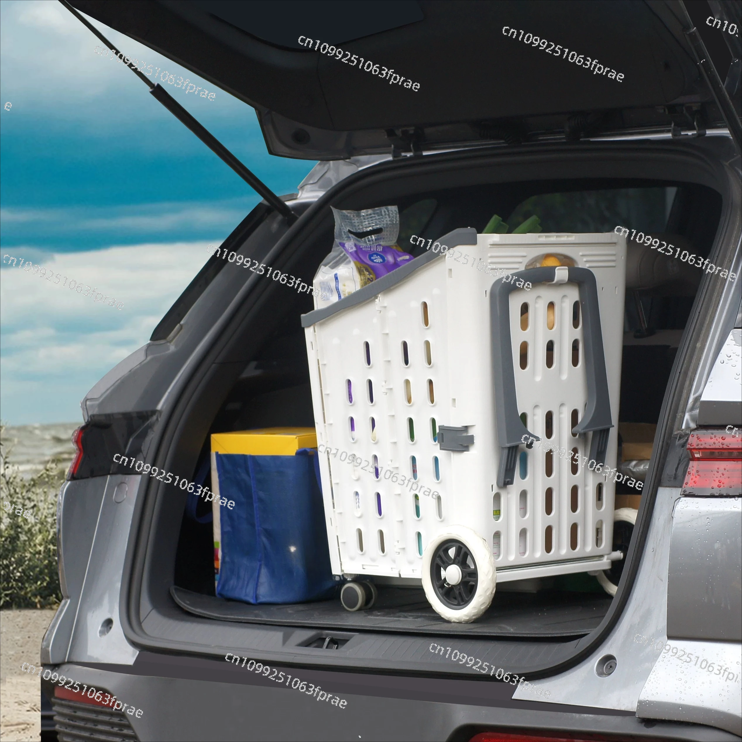 New foldable supermarket shopping cart large capacity portable shopping cart home handling trailer shopping cart