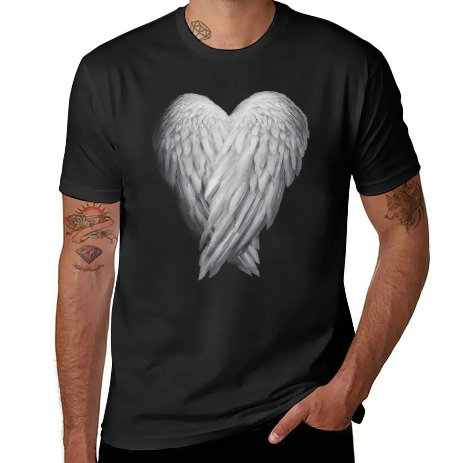 Angel Wings T-Shirt man clothes cotton graphic tees big and tall t shirts for men