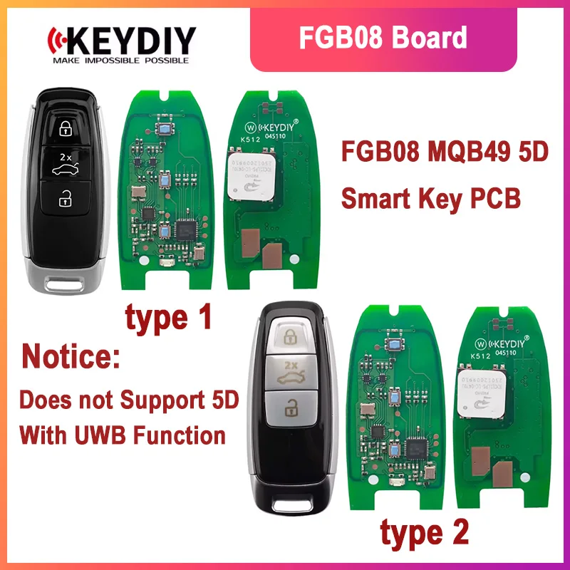 

KEYDIY KD FGB08 MQB49 5D Smart Key PCB For VW Audi ZB FGB Program Remote Control Key Board with Key Shell
