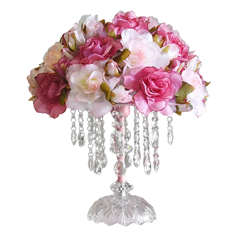 French Countryside Princess Girl Heart Ins Desk Lamp Bedroom Bedside Lamp Atmosphere Crystal Romantic Rose Wedding Room Light