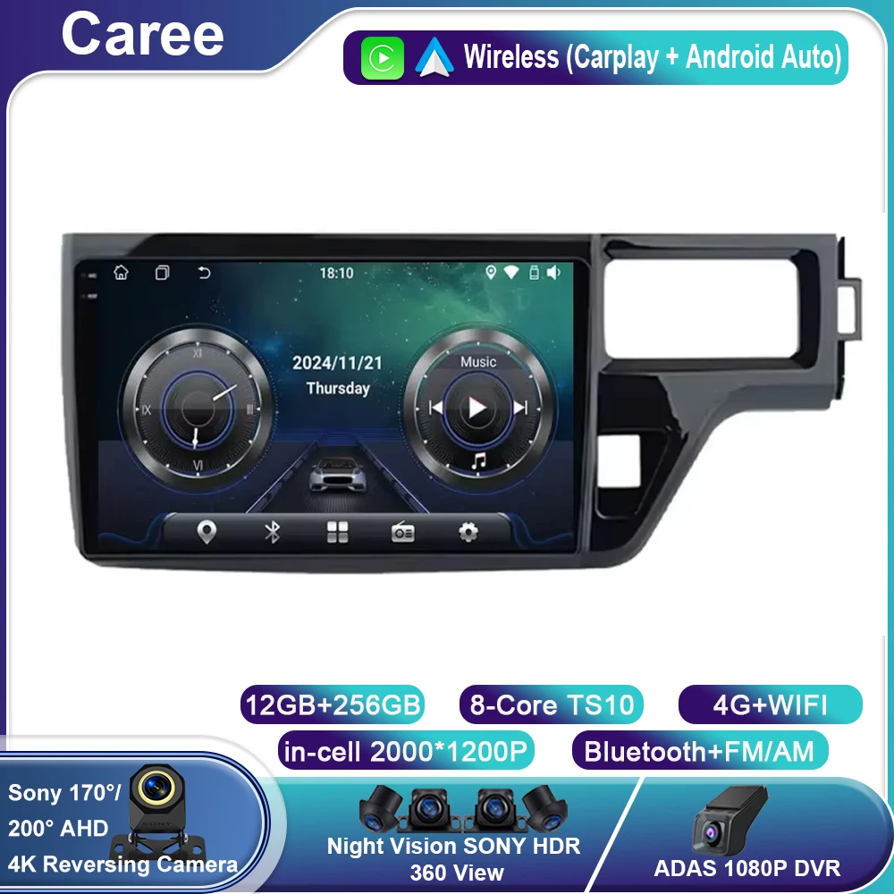 Car Radio Stereo Multimedia Player For Honda Stepwgn 5 2015 - 2021Right hand driver GPS Navigation High-performance CPU No 2din