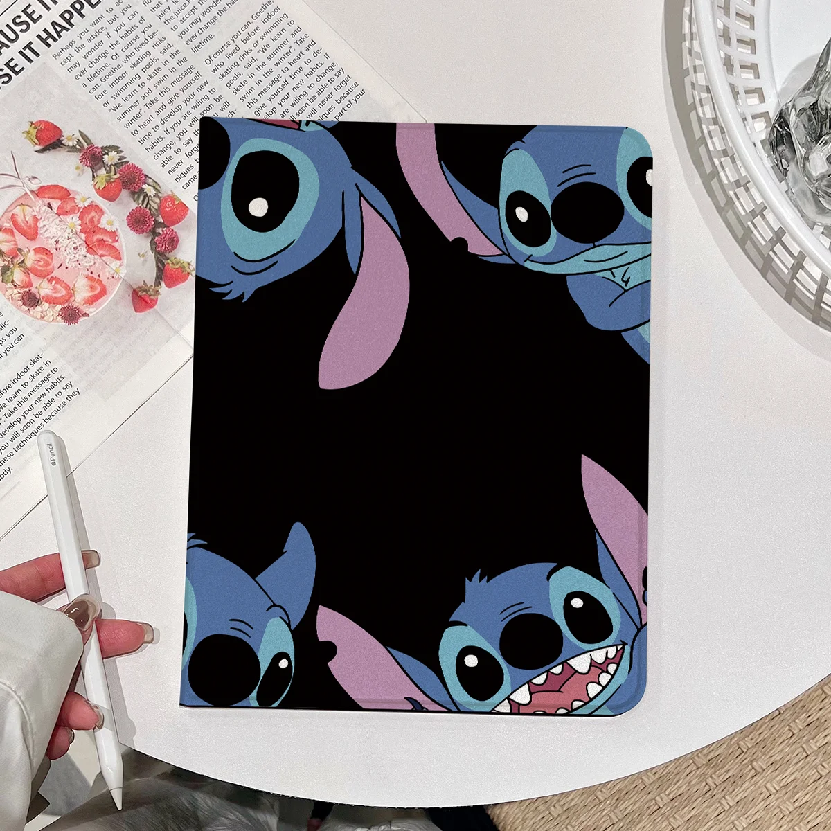 حافظة تابلت بغرز كرتونية لجهاز iPad Air 3 4 5 6 13 بوصة Mini 1 2 3 4 5 6 2018 2022 10th Pro 2021 غطاء مقاوم للصدمات من السيليكون #2