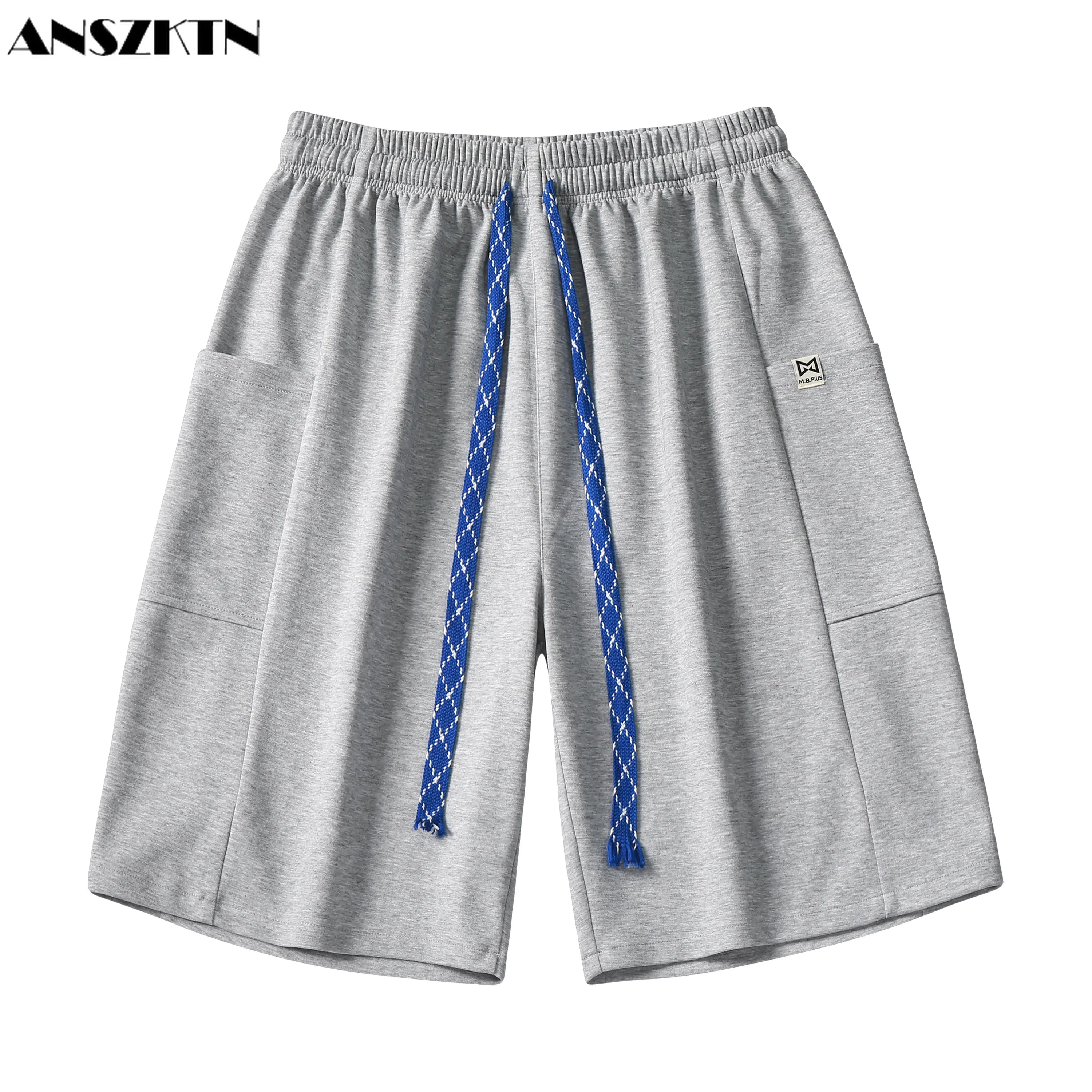 ANSZKTN 2023 Summer Casual Pants Men's Stretch Casual Shorts Trendy Brand Stretch Shorts