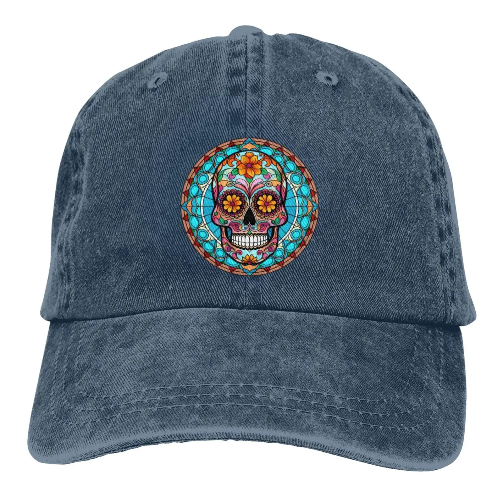 Sugar Skull Baseball Cap Golf Dad Hat Adjustable Original Classic Low Profile Cotton Hat Men Women