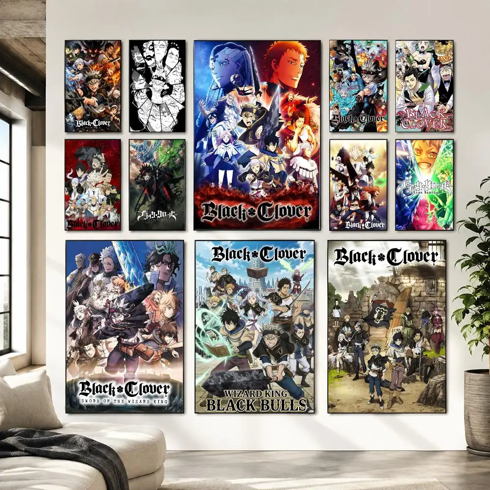 Best Sale Anime B-blackclover Painting Calligraphy Canvas Wall Art Living Room Bedroom Hallway ClearPrint Non-Fading&Gift