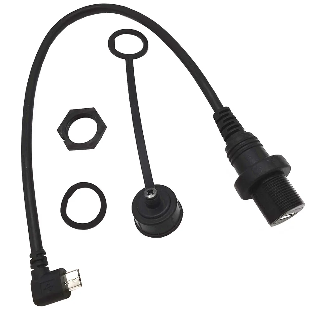 90 degreeIP67 Micro USB Waterproof Cable Micro-USB 2.0 5pin IP67 Male to Female Panel Mount Water Proof Connector Extension Cord