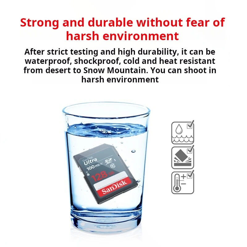 

SanDisk 128GB SD Camera Memory Card, Class 10 (C10), Read Speed 100MB/s, Memory Card for Mirrorless/DSLR Digital Cameras