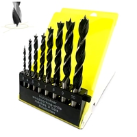 8pc 3-10mm Three Pointed Woodworking Drill DC Branch Drill Drilling Electric Drill Bit Drilling Twist Drill Tool Plastic Box Set