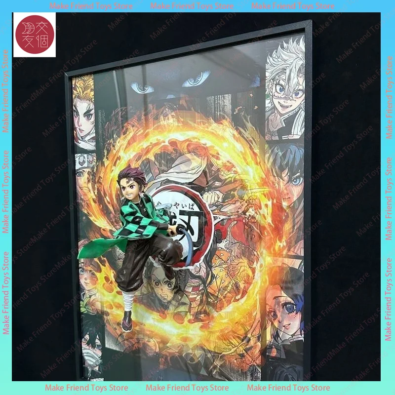 

Usb Charging 30cm*40cm Demon Slayer 3d Lamp Anime 3d Comic Led Light Illusion Night Light For Bedroom Room Decor Gift Fans Boys