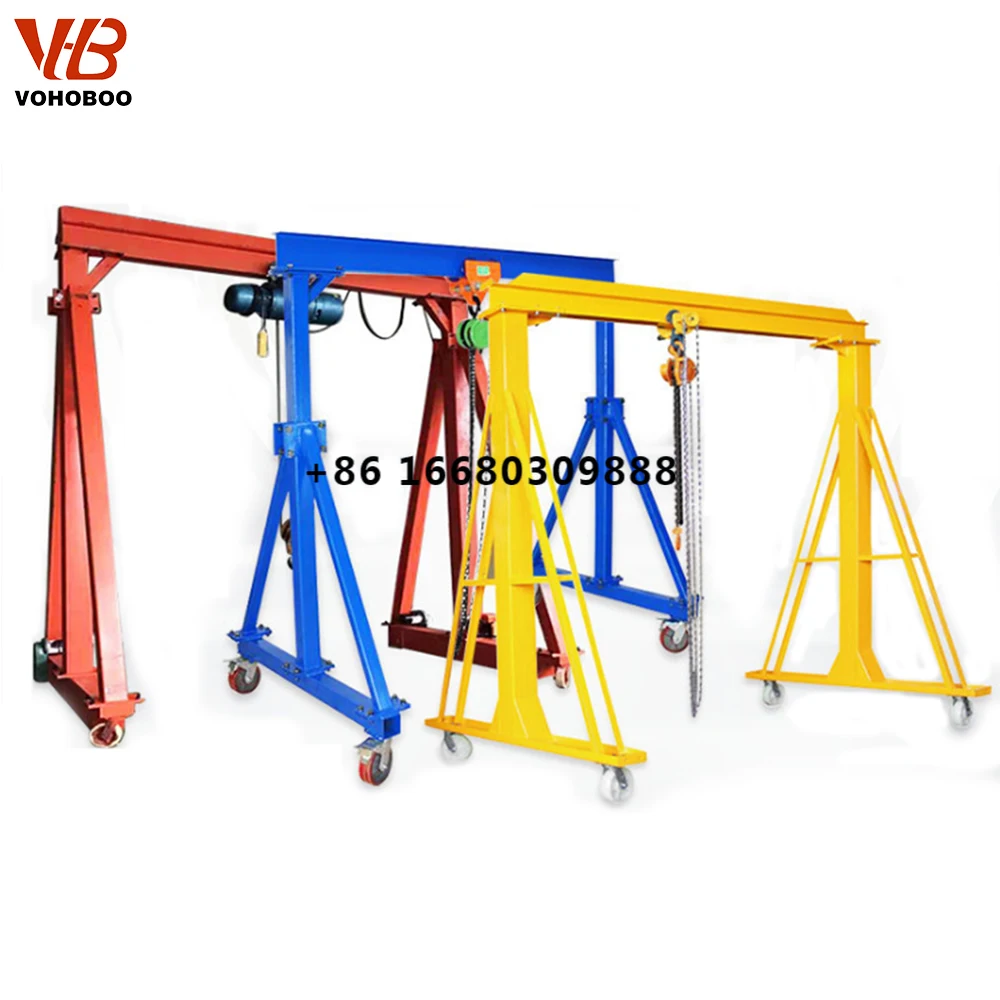 Light Duty Non-Rail Mobile Manual Gantry Portable Gantry Crane 0.5t ~20t