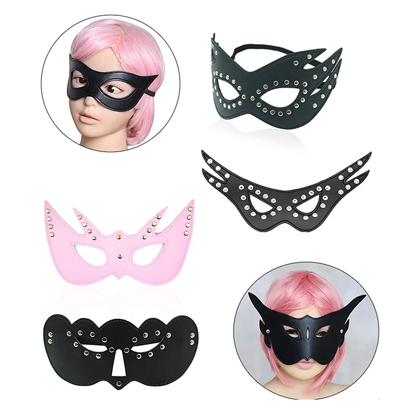 

1Pc Women's Bat Sexy Mask Blindfold PU Leather Adjustable Cosplay Accessory for Masquerade Halloween Party Goth Eye Harness