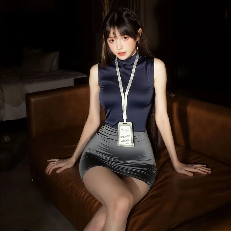 جنسي الملابس الداخلية رغبة نقية نمط سكرتيرة عالية الرقبة سليم صالح الورك المعانقة تنورة مضيفات موحدة عاطفي ملهى ليلي مجموعة