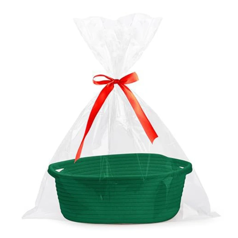 Portable Handcrafted Storage Bin Multipurpose Woven Organizers Sturdy Storage Bag For Household And Office Needs D2RD