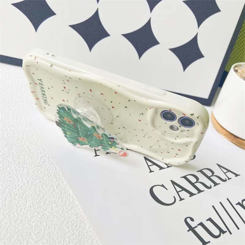 Милый рождественский чехол с 3D ушками лося для OPPO Reno 14F 12F 11F 13F 13 14 12 11 A5 Pro A58 A78 A79 A60 Realme C53 C55 C65 C63 C67 C75