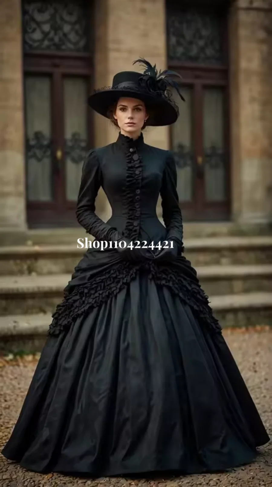 

History Victorian Prom Dresses Long Sleeve Steampunk Corset Duchess Cosplay Edwardian Gothic Evening Gown Outfit Customsized