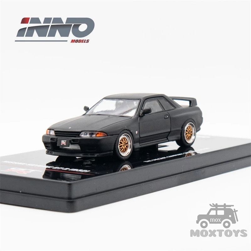 

INNO 1:64 NISSAN SKYLINE GT-R R32 матовая черная литая модель автомобиля