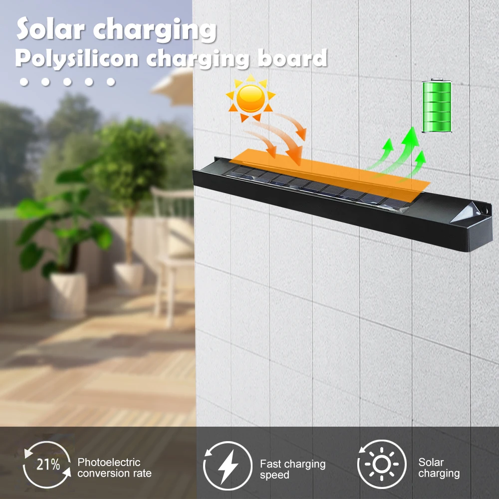 

F2 10LED Solar Wall Light Outdoor Solar Powered Landscape Light Waterproof Sign Lights Garden Porch Deck Balcony Yard Decor