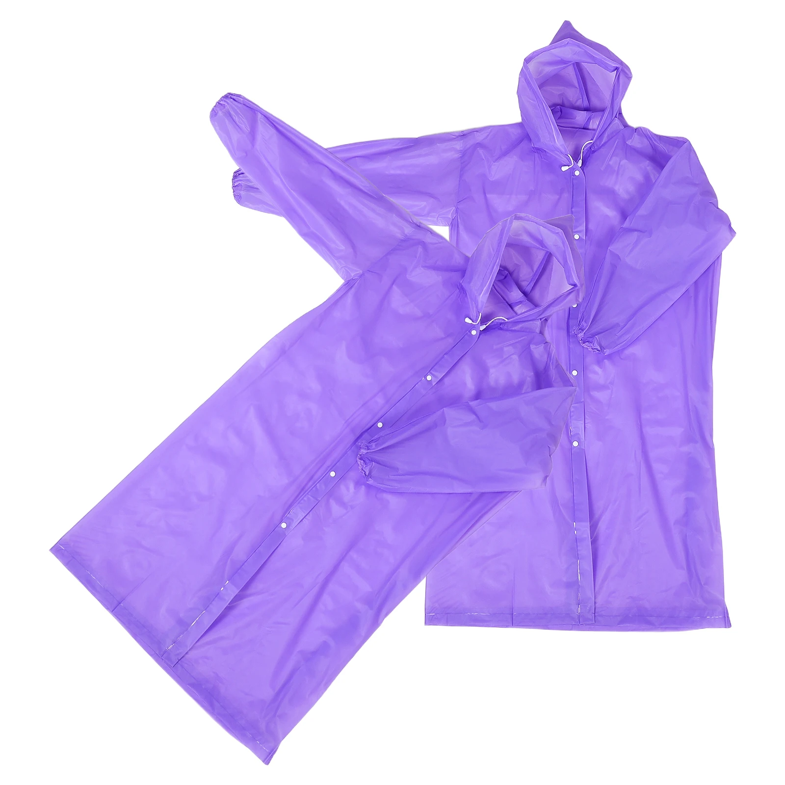 

2 Pcs Raincoat Hiking Poncho Foldable for Men Camping Supplies Adult Conjoined Gear