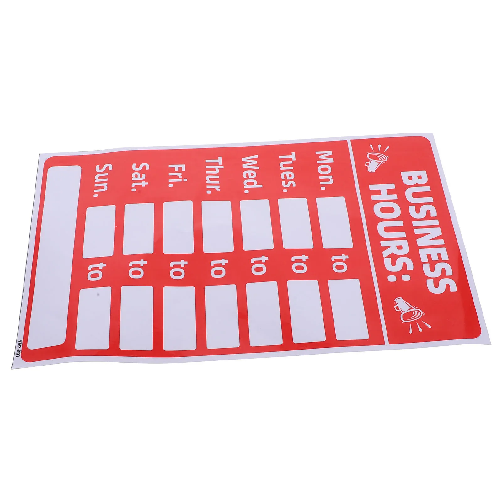 Знаки открытия, клейкие перезаписываемые наклейки для деловых часов, практичные для банковских пекарни, знак часов