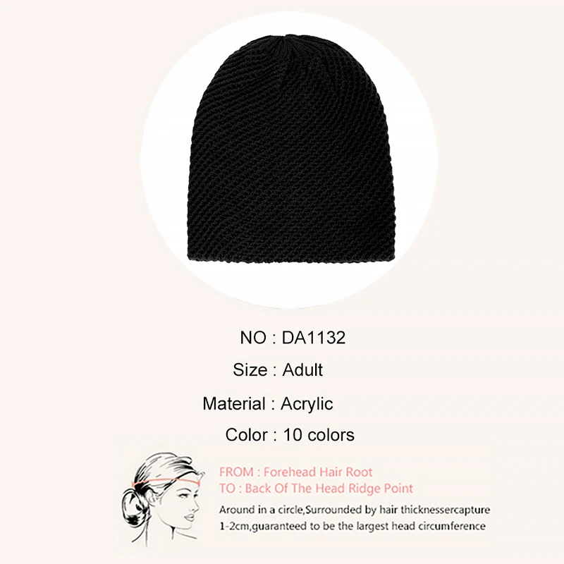 Women New Fashion Double Layer Beanies Skullies Cap Lady Spring Autumn Winter Knitted Hollow Out Casual Bone Soft Hat For Female