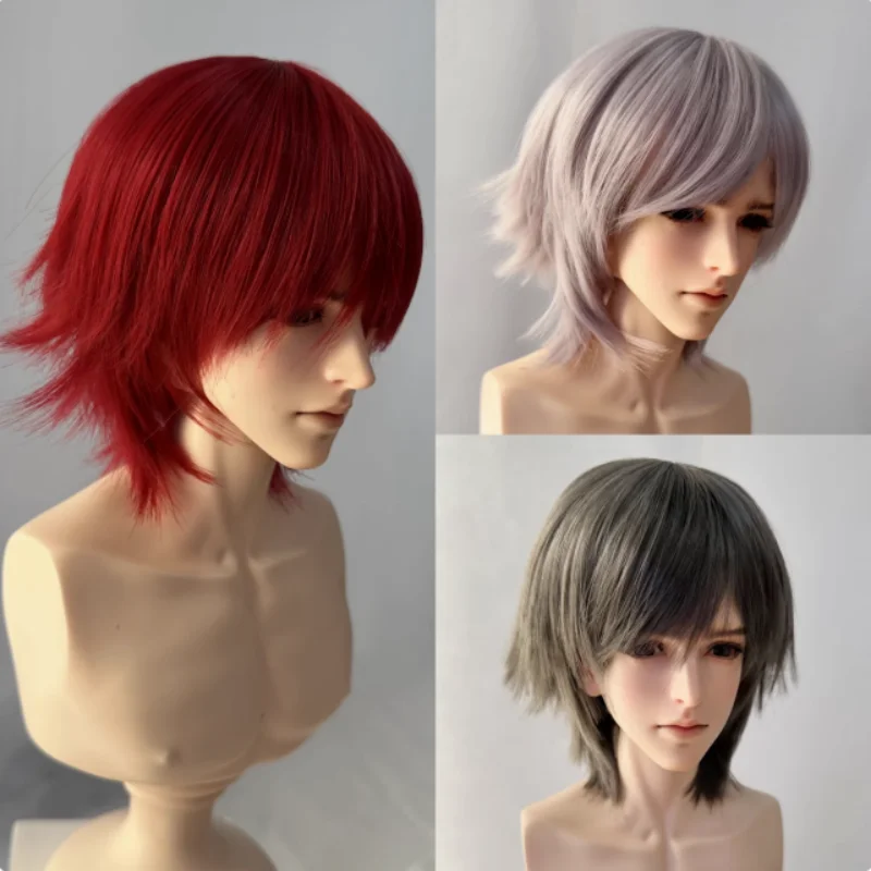 

BJD Wigs Short Hair for 1/3 1/4 1/6 Dolls SD MSD MDD Yosd Wigs Doll Gold Black Brown Blue Gray Hair