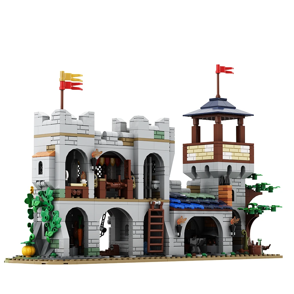 Gobricks Medieval Architecture Lion Knightsed Castle Building Block set Imperial Castle Education Brick Toys for Children Gift