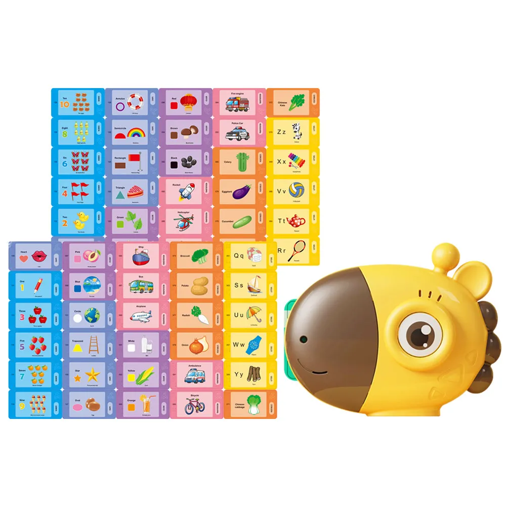 

Набор для обучения детей: развивающая обучающая машина-читалка «Жираф» с карточками-пазлами, звуками животных и транспортных средств